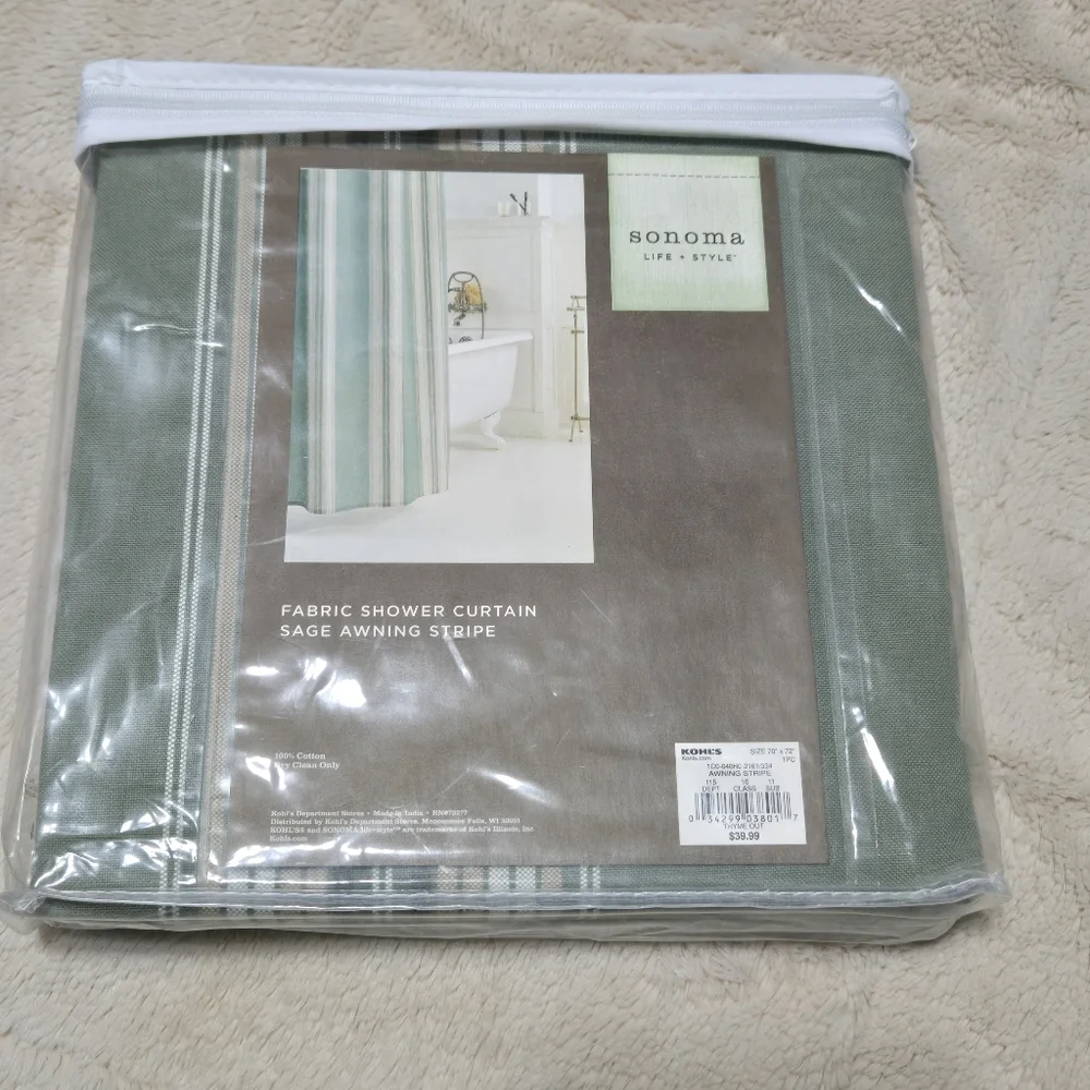 Sonoma striped shower curtain